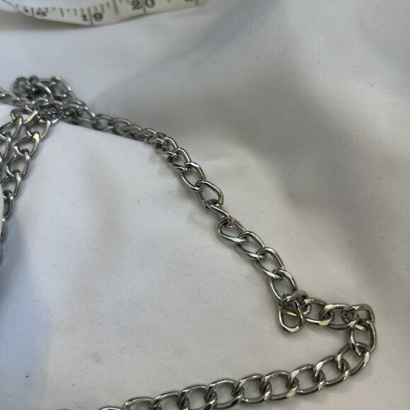 Donna Dixon Handbag Purse Blue Shoulder Crossbody Chain Straps Canvas Kiss Clasp - Picture 7 of 16